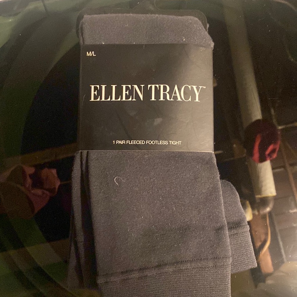Ellen Tracy fleeced footless tight m/l